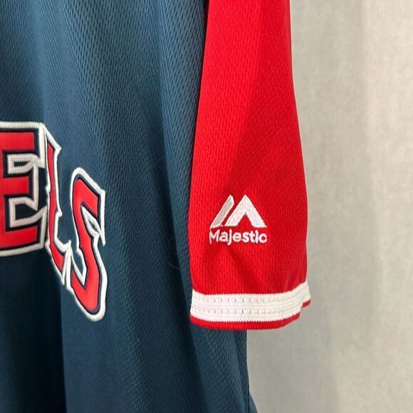 Mike Trout Kiiiiid LA Angels Jersey 27 Majestic Authentic Players MLB Baseball - Picture 5 of 10